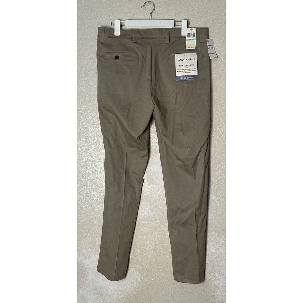 NWT Dockers Easy Khaki Slim Tapered Fit Pants 34x32